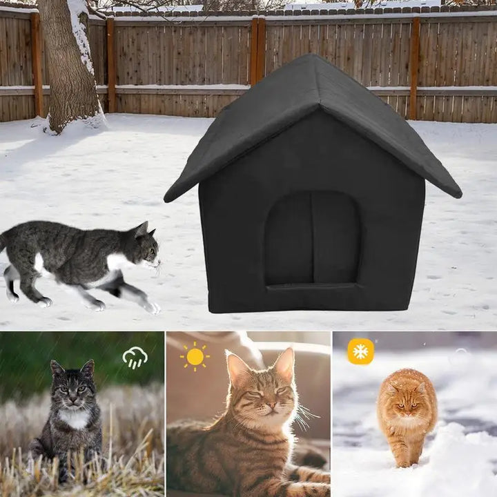 Outdoor shelter for stray cats – discreet, warm and reassuring