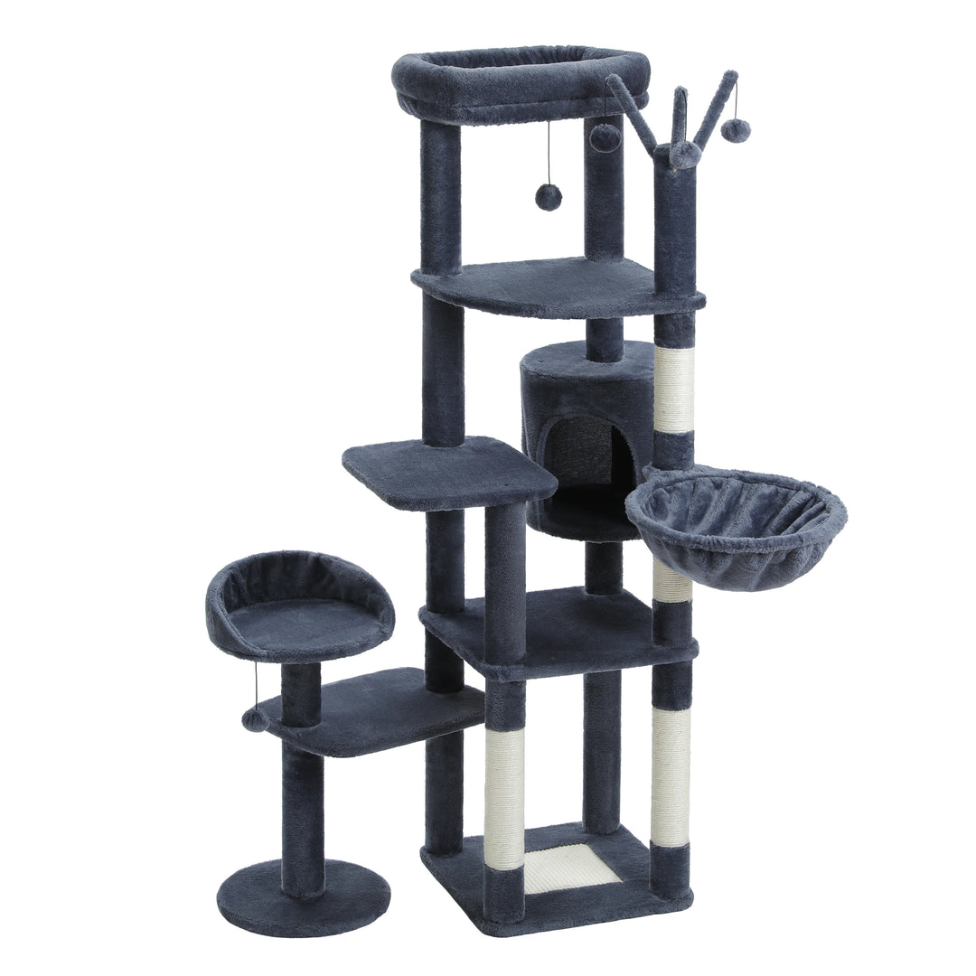 XXL Cat Tower 175 cm – 7 levels, XL hammocks &amp; increased stability