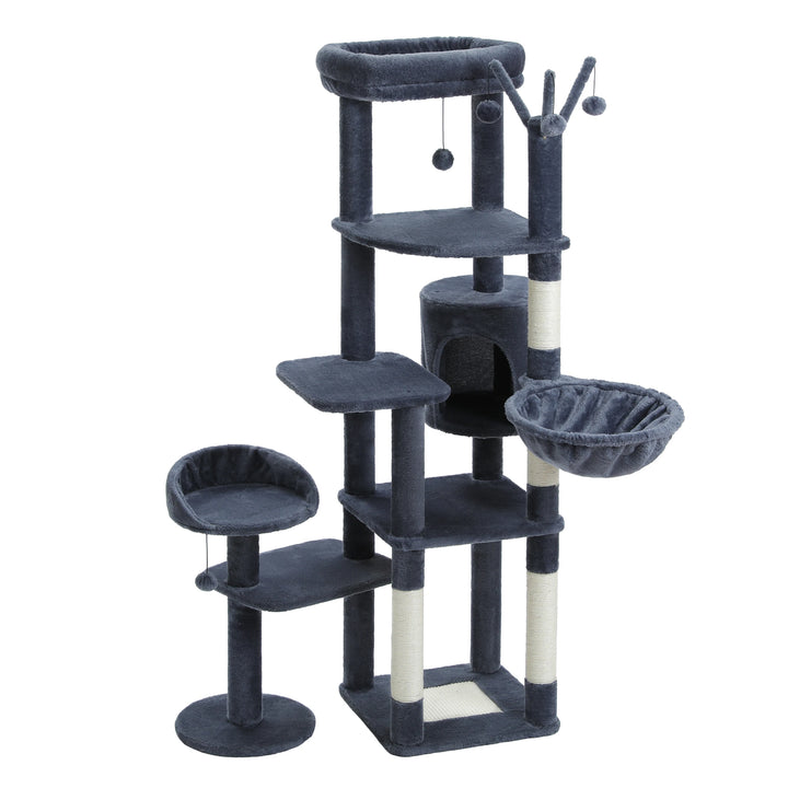 XXL Cat Tower 175 cm – 7 levels, XL hammocks &amp; increased stability