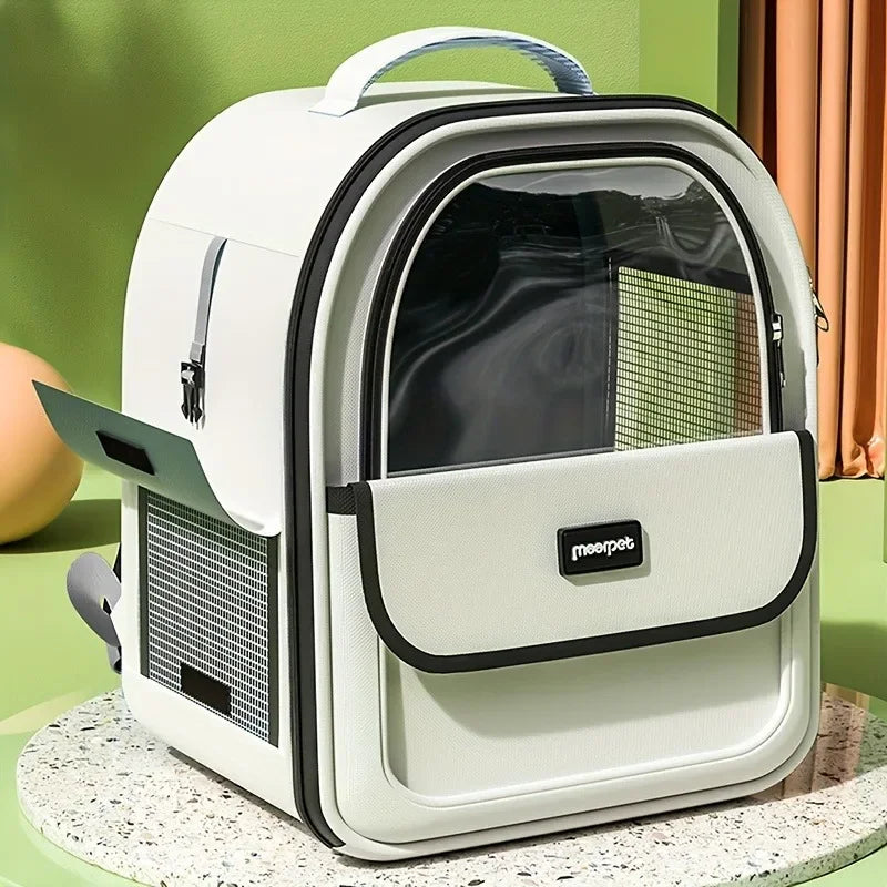 Large cat &amp; small dog backpack: a designer cocoon for traveling with complete peace of mind