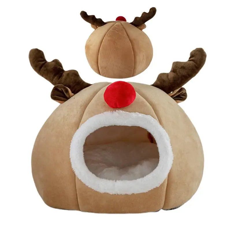 Soft and magical tent-shaped Christmas cat bed