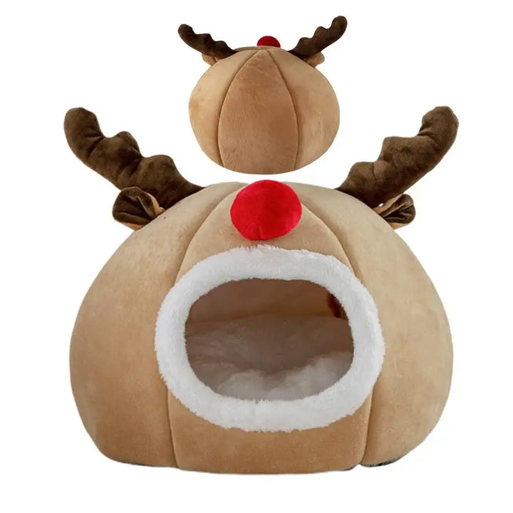 Soft and magical tent-shaped Christmas cat bed