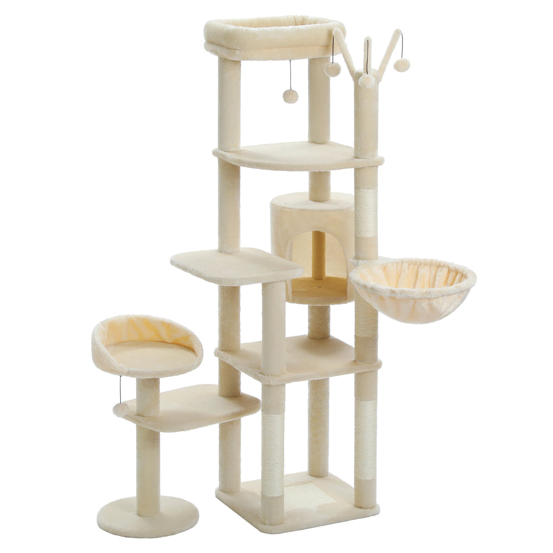 XXL Cat Tower 175 cm – 7 levels, XL hammocks &amp; increased stability