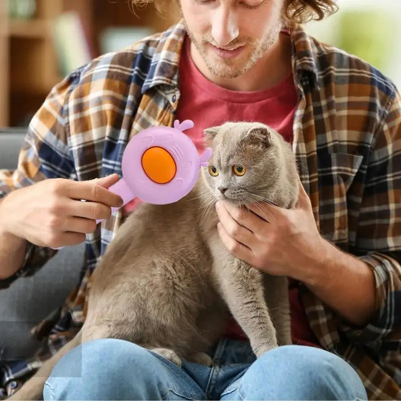 2-in-1 anti-shedding cat comb: gentle care, immediate massage effect