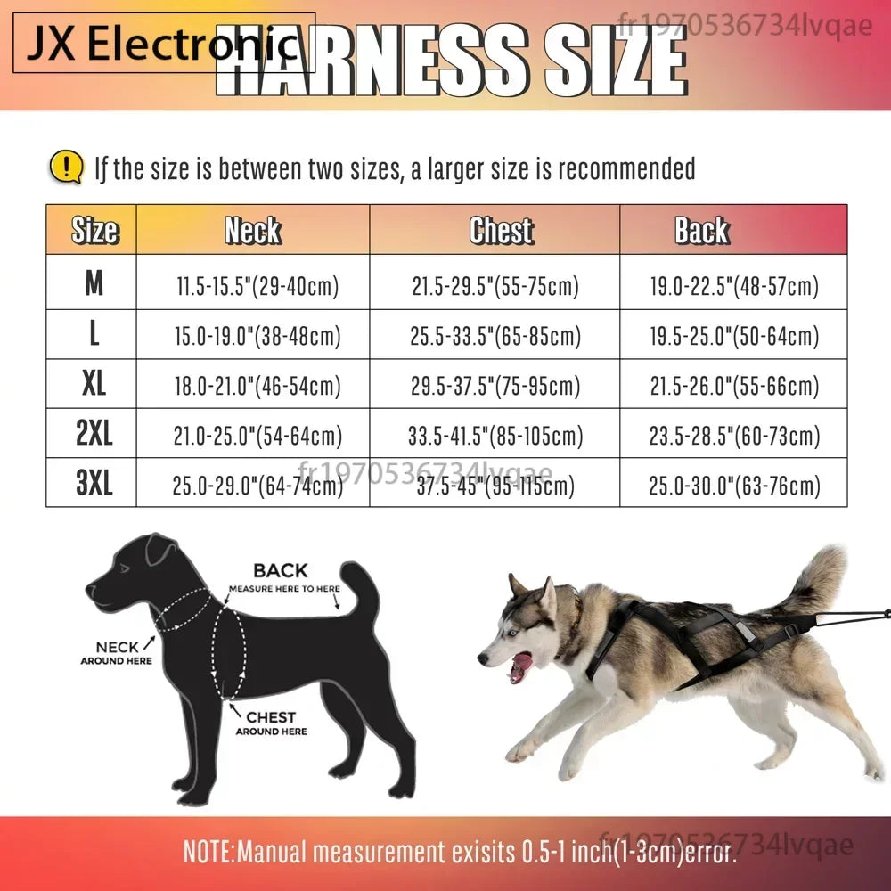 Free and powerful athletic dog pull harness