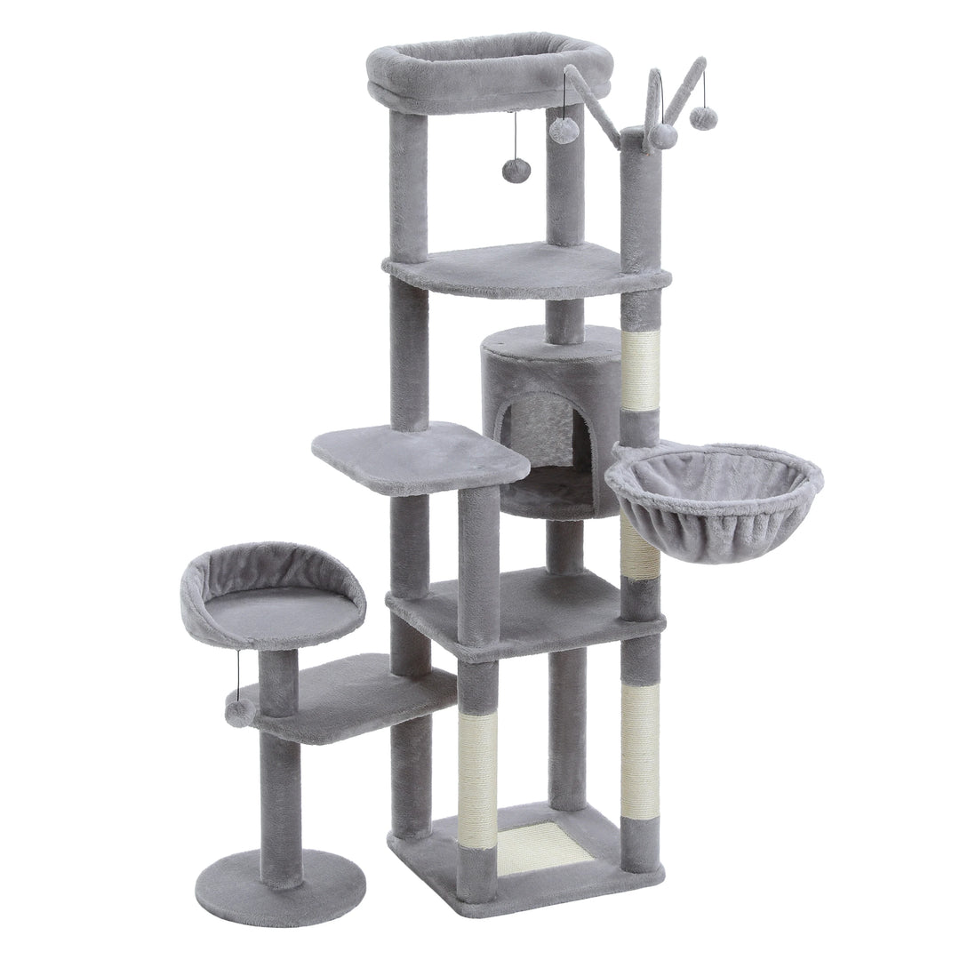 XXL Cat Tower 175 cm – 7 levels, XL hammocks &amp; increased stability
