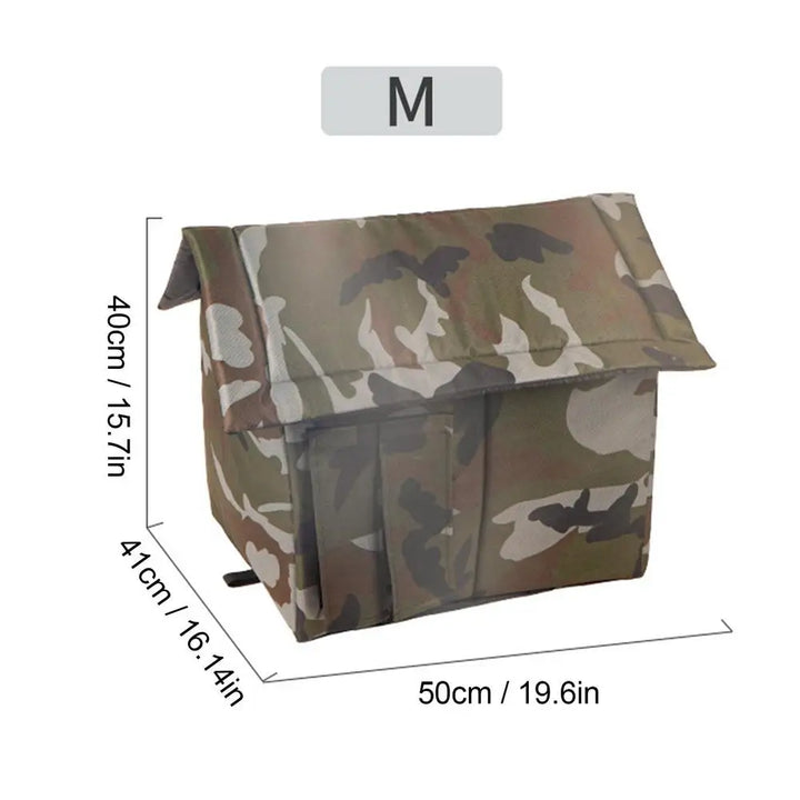 Camouflage Outdoor Shelter for Stray Cats - Warm, Waterproof &amp; Protective