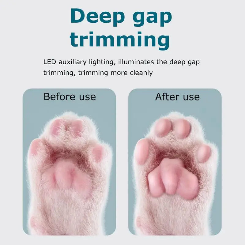 Dog &amp; cat paw clippers: gentle, LED, stress-free