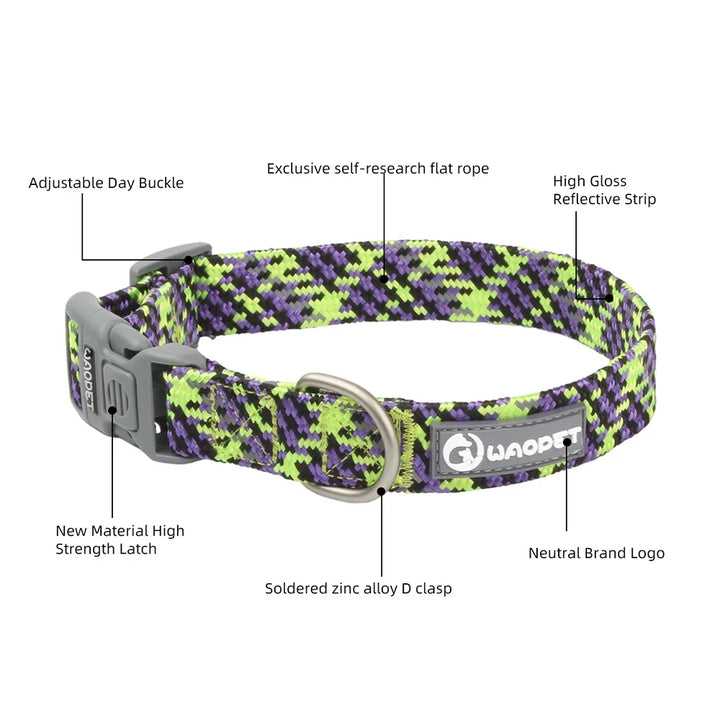 Reflective dog &amp; cat collar: visible at night, discreet in everyday life