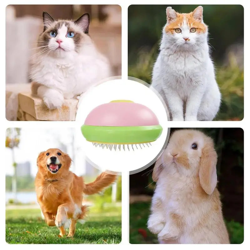 Soft detangling cat and dog brush for stress-free grooming