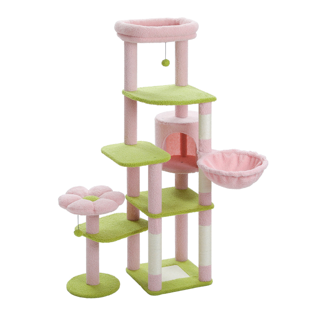 XXL Cat Tower 175 cm – 7 levels, XL hammocks &amp; increased stability
