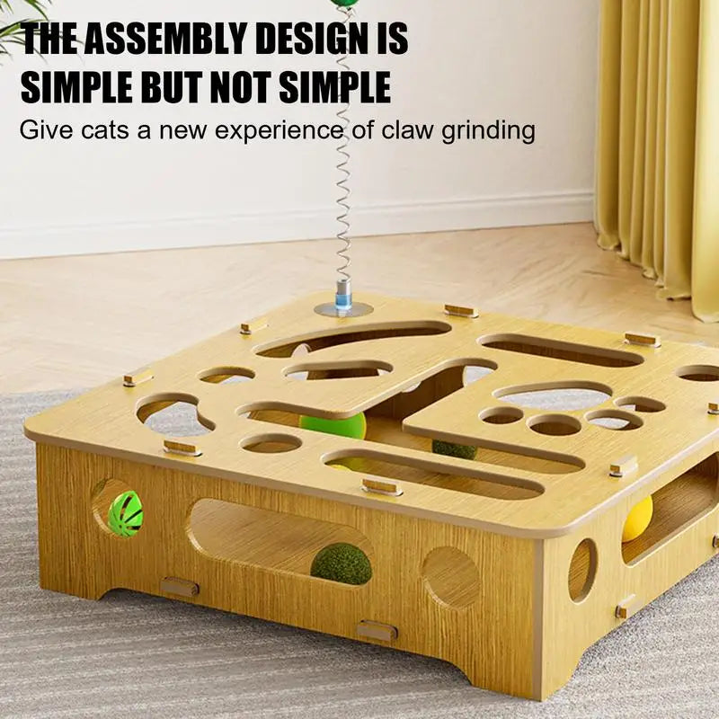 Wooden cat puzzle toy: mental awakening, endless play