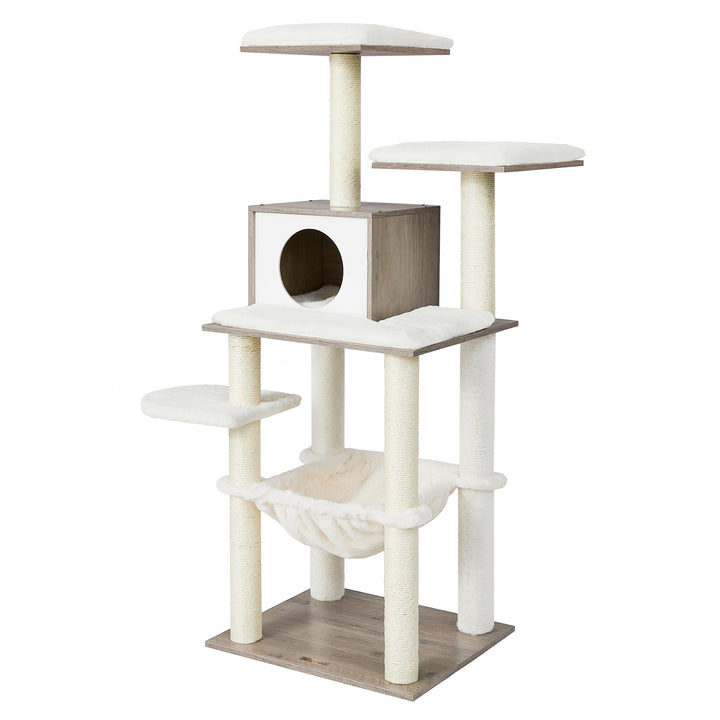 138 cm Cat Tree – A Soft Haven for Sensitive Cats