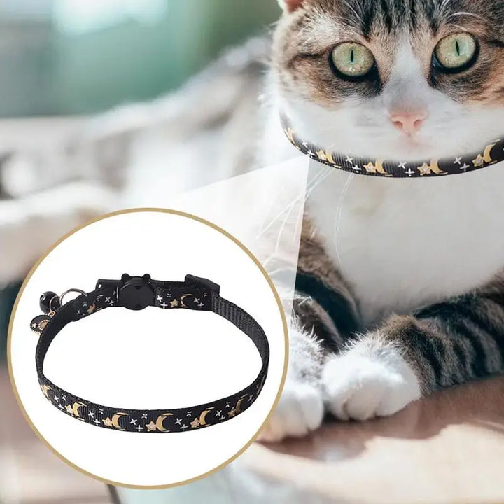Moon &amp; Star Cat Collar: Sacred Bond &amp; Celestial Style