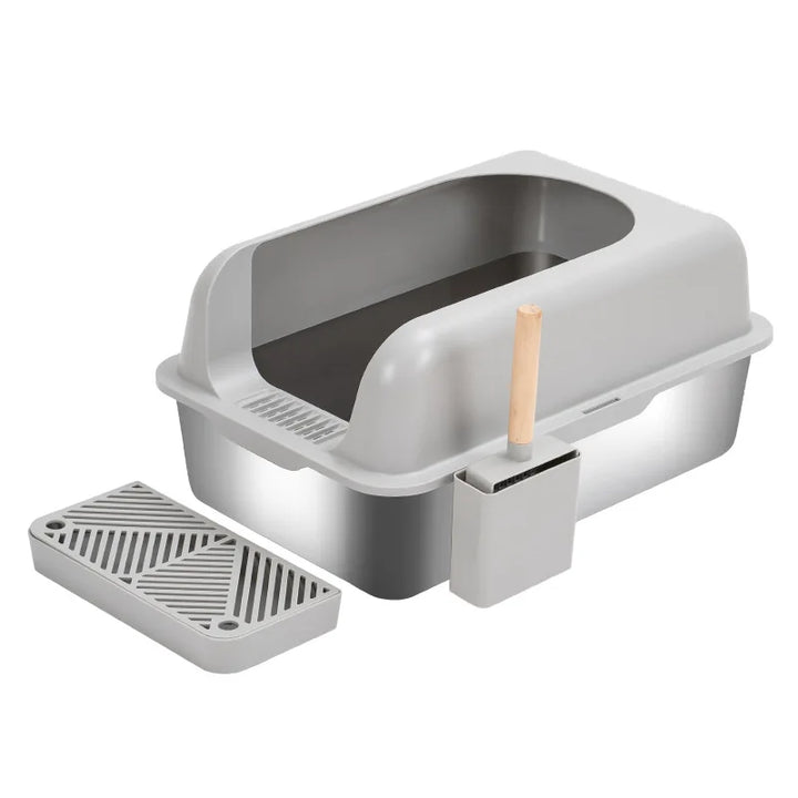 Premium stainless steel anti-odor design cat litter box