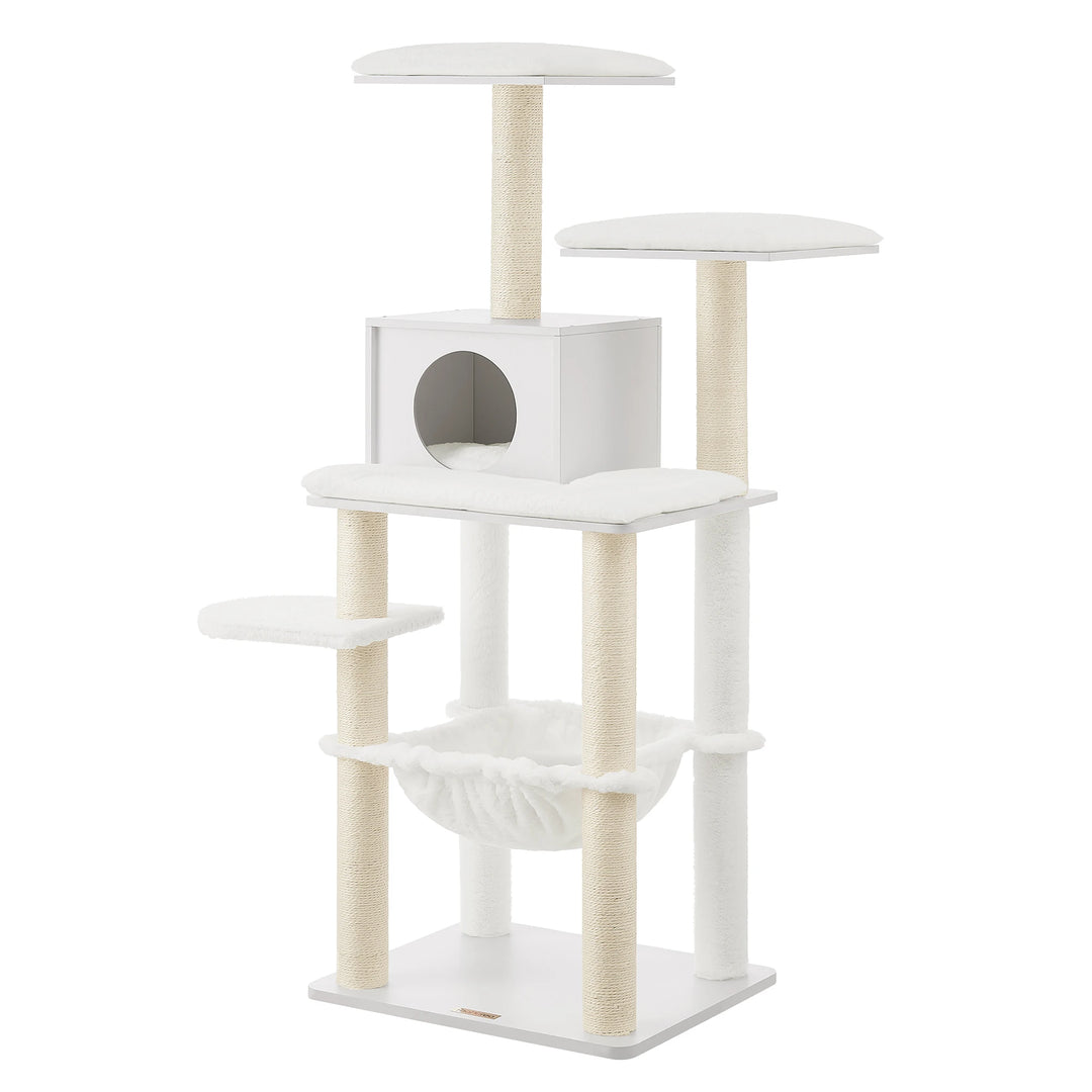 138 cm Cat Tree – A Soft Haven for Sensitive Cats