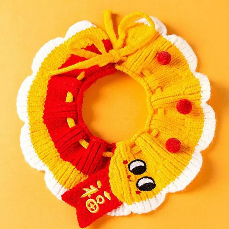 Knitted dog and cat collar: a soft and friendly accessory to wear proudly