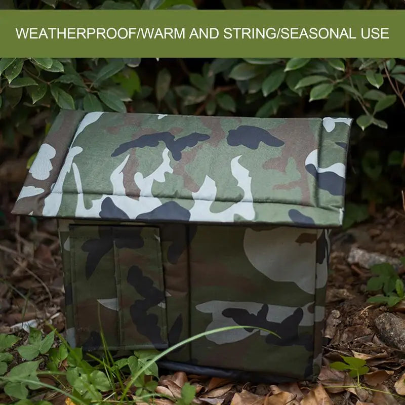 Camouflage Outdoor Shelter for Stray Cats - Warm, Waterproof &amp; Protective
