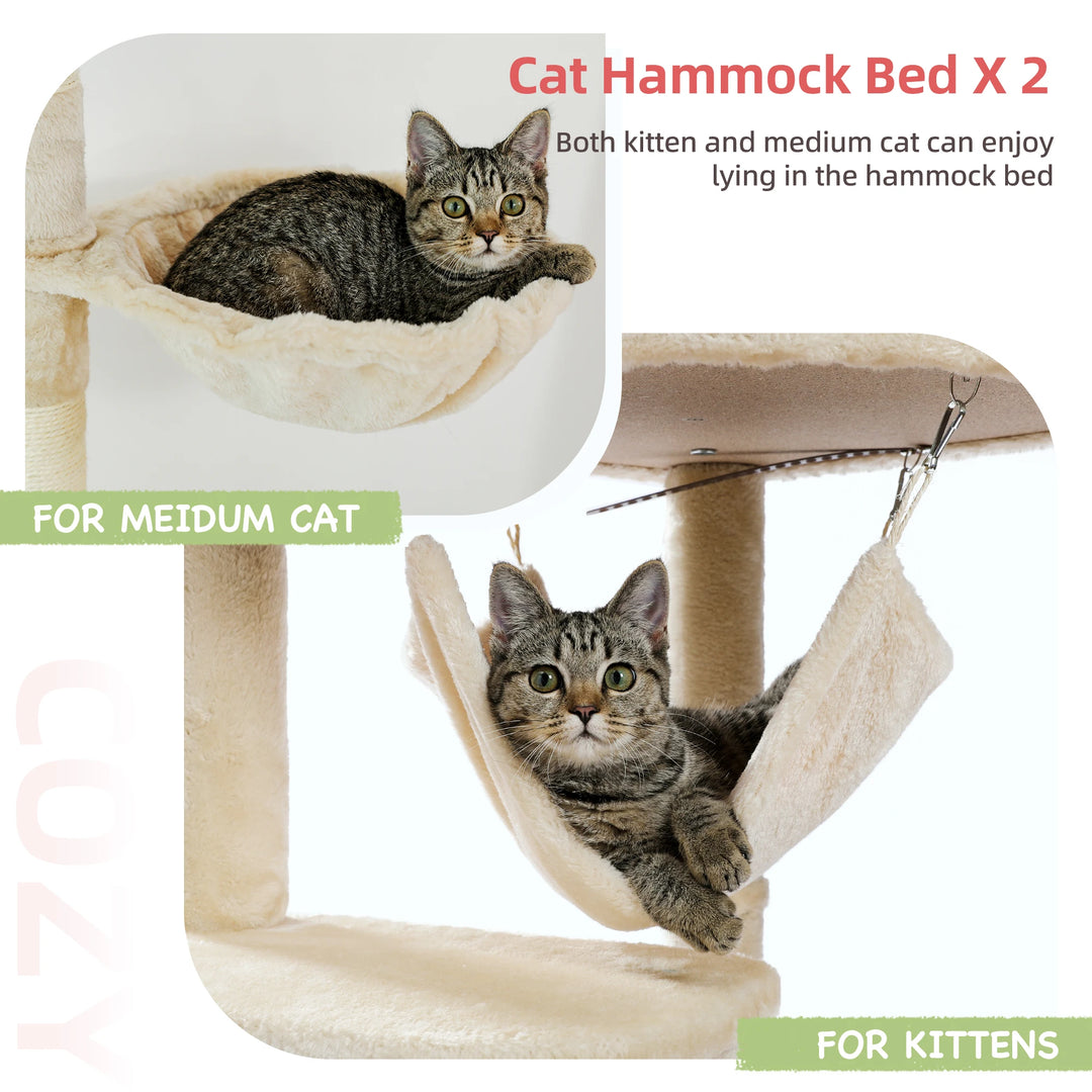 Sovereign Cat Tower – 7 levels, condo, hammocks &amp; transparent perch