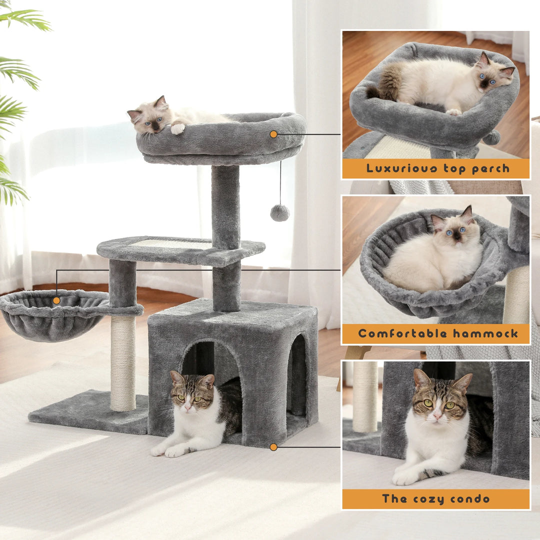 Cat Tower 80 cm – The shelter for cuddly and playful little cats