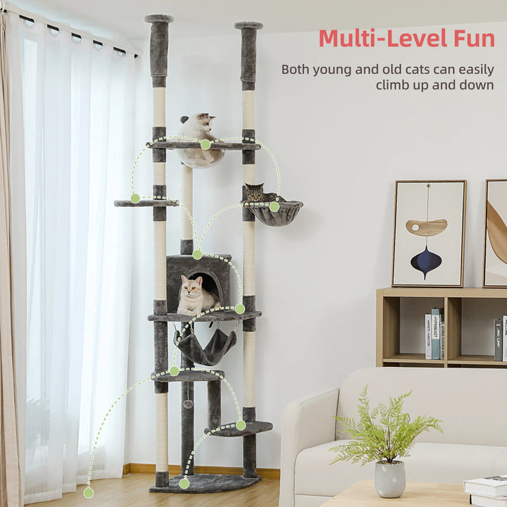 Sovereign Cat Tower – 7 levels, condo, hammocks &amp; transparent perch