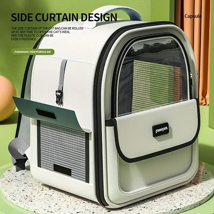 Large cat &amp; small dog backpack: a designer cocoon for traveling with complete peace of mind