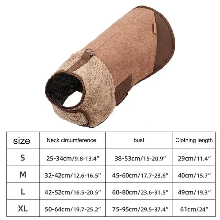 Adjustable winter coat with warm wool lining