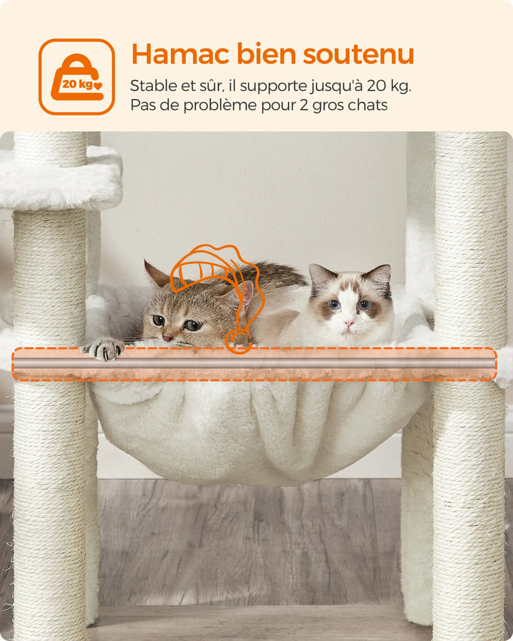 138 cm Cat Tree – A Soft Haven for Sensitive Cats
