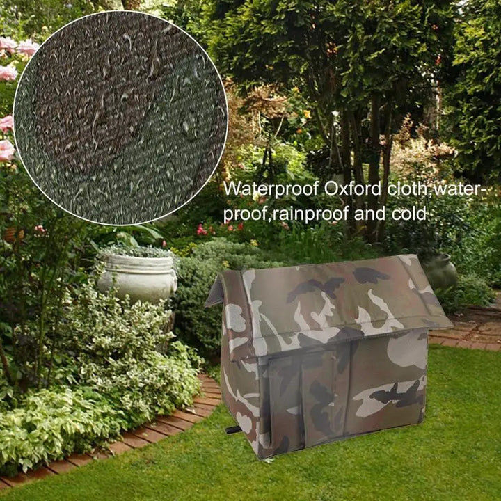 Camouflage Outdoor Shelter for Stray Cats - Warm, Waterproof &amp; Protective