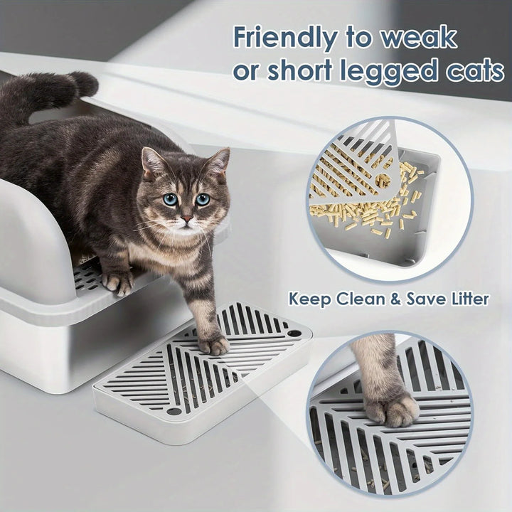 Premium stainless steel anti-odor design cat litter box