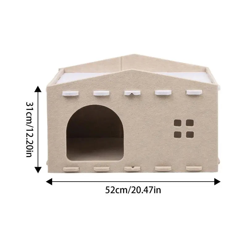 Double layer cat bed – designer cocoon and secret refuge