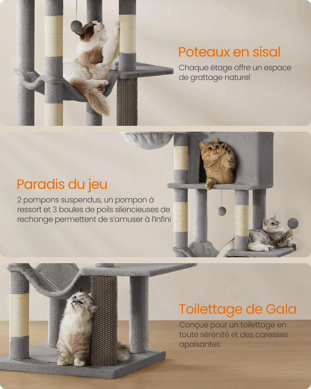 175 cm Cat Tree – Vertical world for happy cats