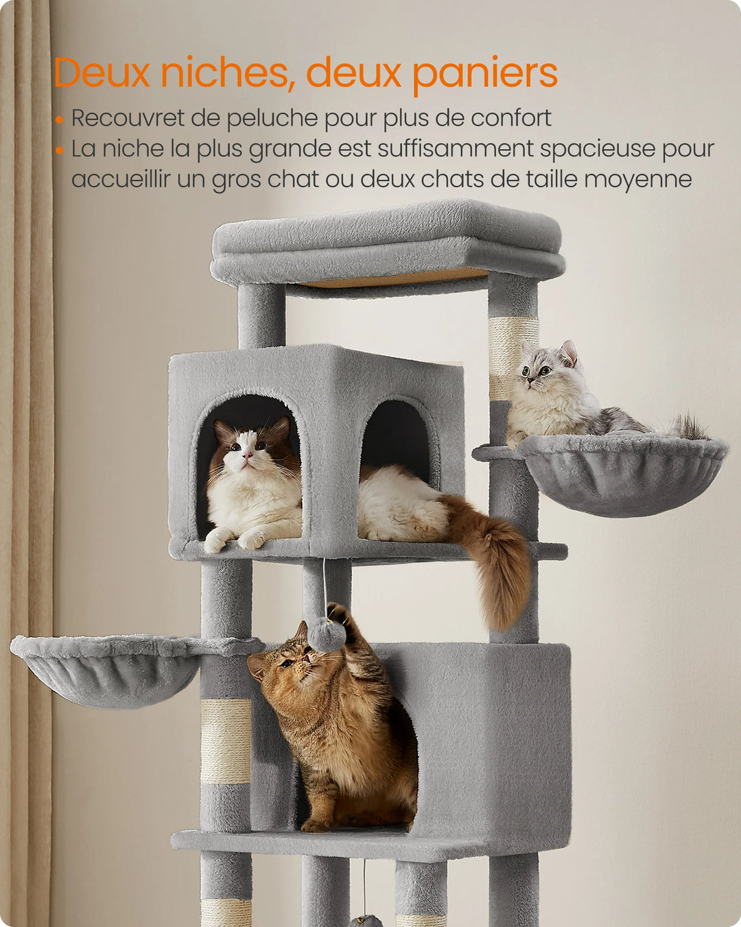 175 cm Cat Tree – Vertical world for happy cats