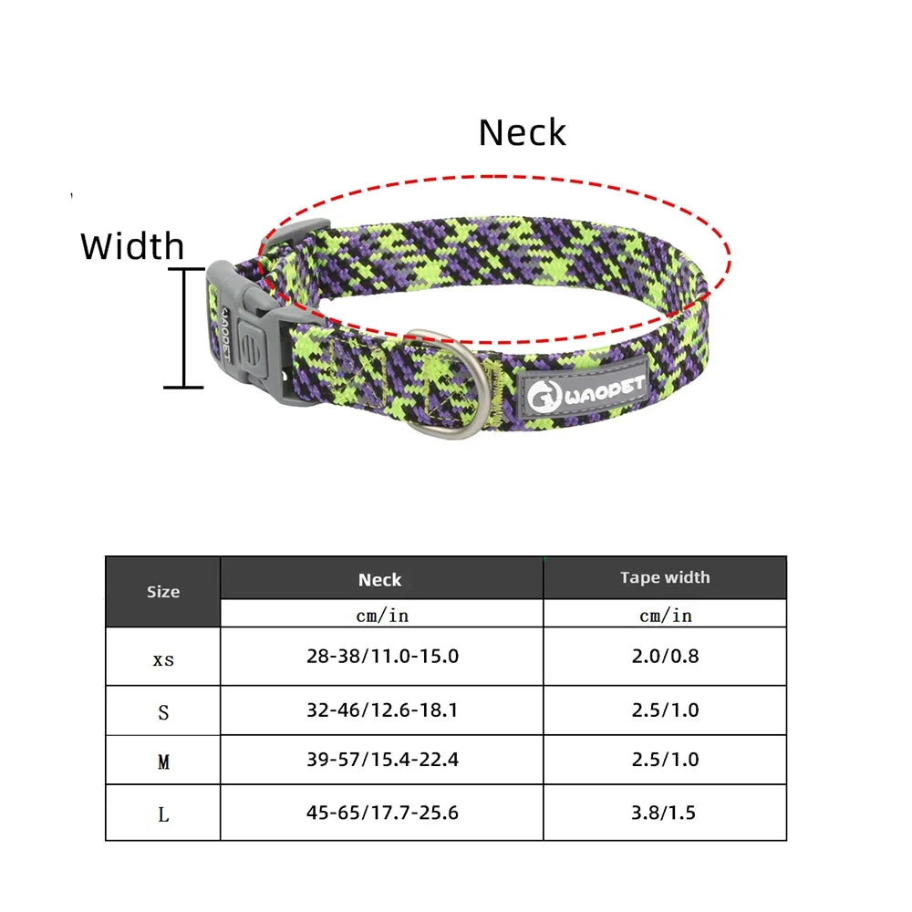 Reflective dog &amp; cat collar: visible at night, discreet in everyday life