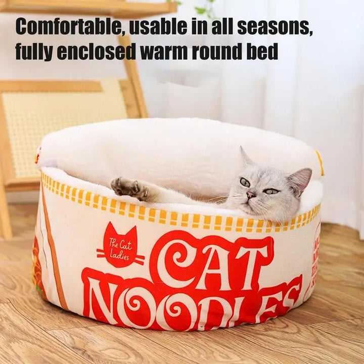 Heart and Body Warming Ramen Noodle Cat Bed
