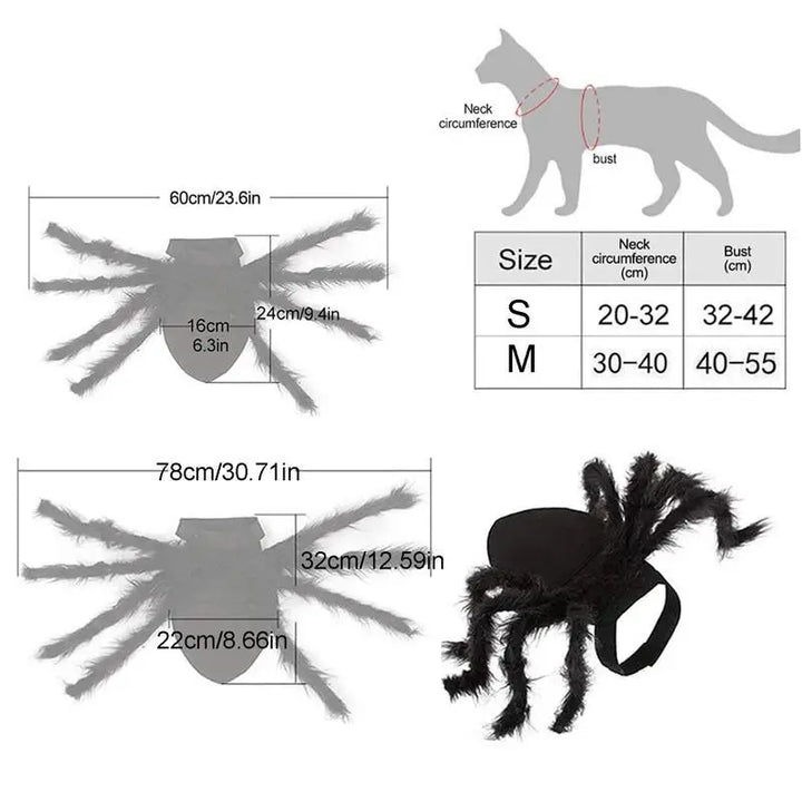 Spider Halloween Costume – For Cat, Puppy or Small Dog