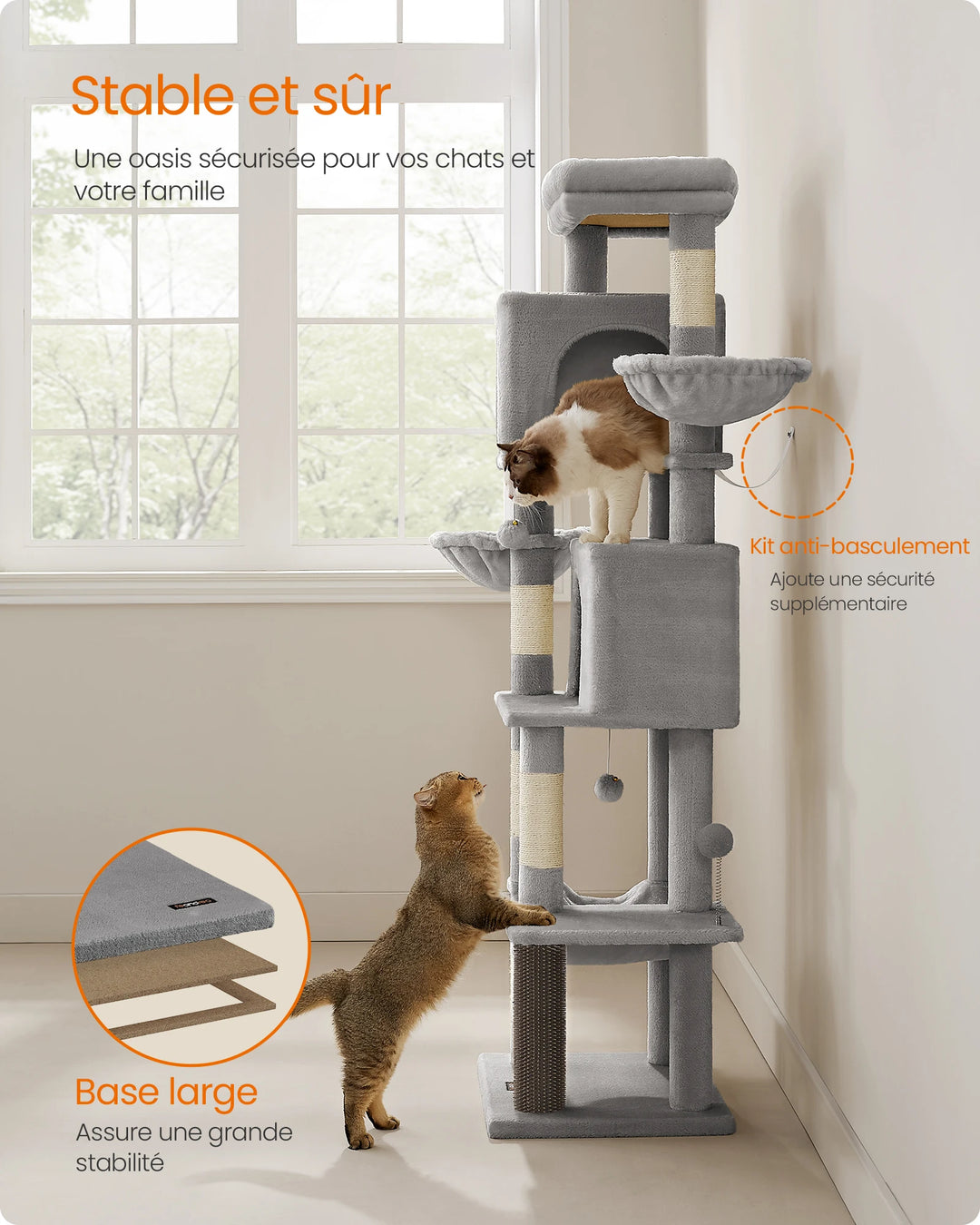 175 cm Cat Tree – Vertical world for happy cats