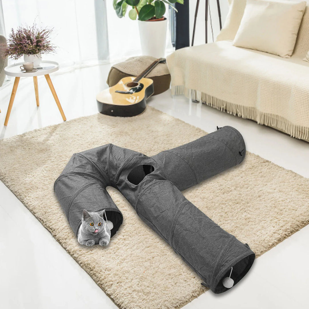 3-way cat tunnel: a world of agility all its own