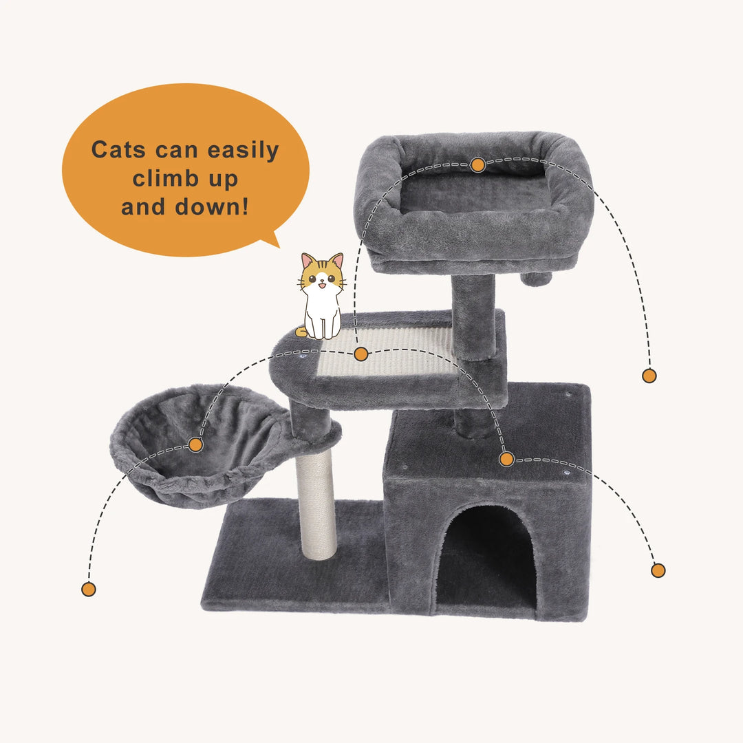 Cat Tower 80 cm – The shelter for cuddly and playful little cats